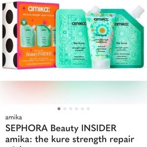 amika Strength Repair Trial Set in Orange & Mint Green